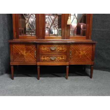 Mahagoni Intarsien Vitrine