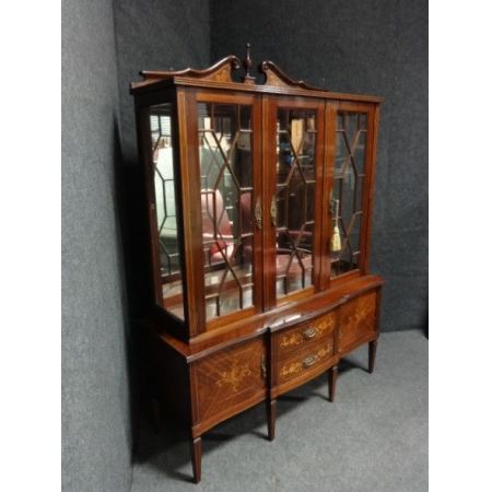 Mahagoni Intarsien Vitrine