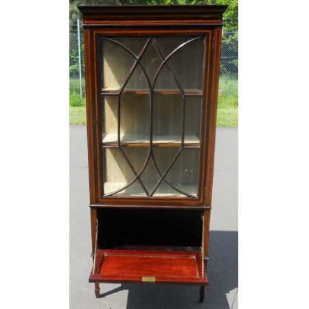 Edwardianische Intarsien Mahagoni Vitrine