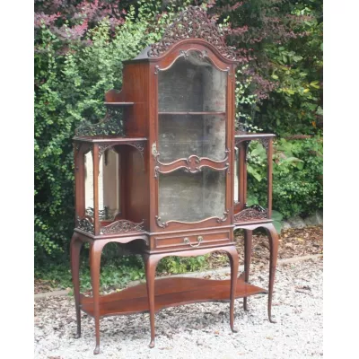 Hochwertige Edwardianische Mahagoni Vitrine  1890