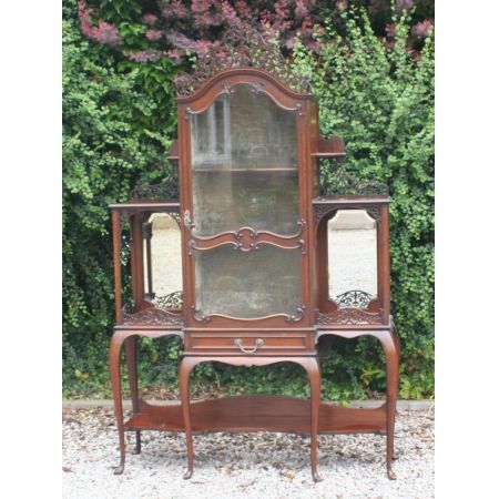 Hochwertige Edwardianische Mahagoni Vitrine  1890