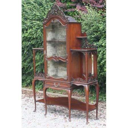 Hochwertige Edwardianische Mahagoni Vitrine  1890