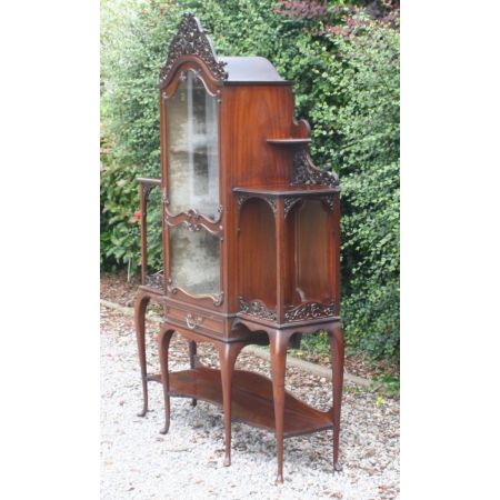 Hochwertige Edwardianische Mahagoni Vitrine  1890
