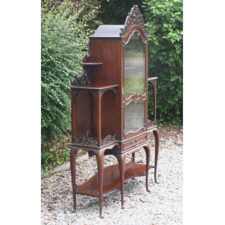 Hochwertige Edwardianische Mahagoni Vitrine  1890