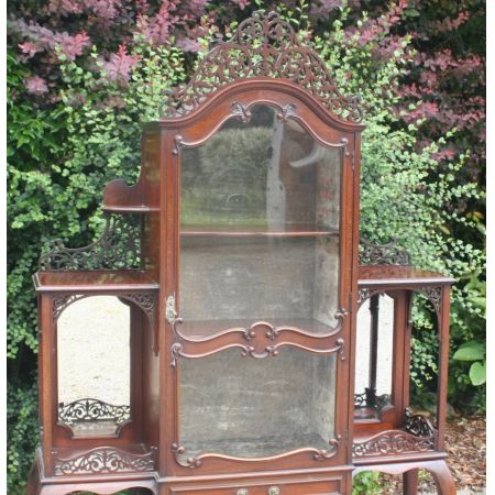 Hochwertige Edwardianische Mahagoni Vitrine  1890