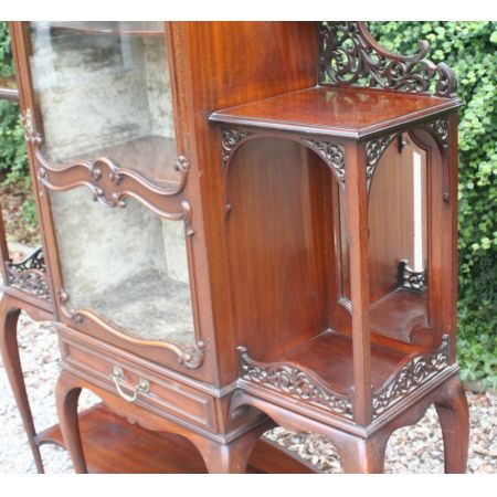 Hochwertige Edwardianische Mahagoni Vitrine  1890