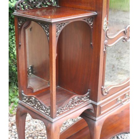 Hochwertige Edwardianische Mahagoni Vitrine  1890