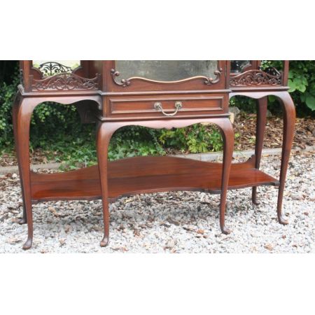 Hochwertige Edwardianische Mahagoni Vitrine  1890