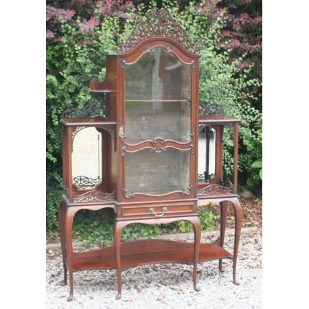 Hochwertige Edwardianische Mahagoni Vitrine  1890