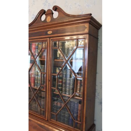 Sekretär aus eingelassenem Mahagoni  Edwardian 1890