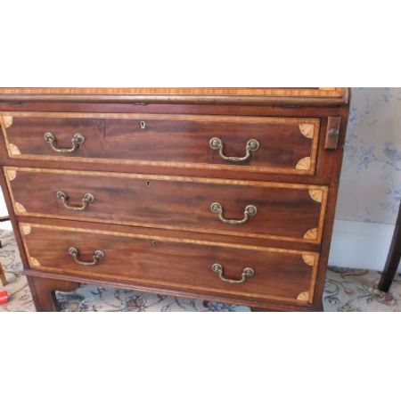 Sekretär aus eingelassenem Mahagoni  Edwardian 1890