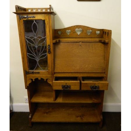 Arts & Crafts Sekretär und Bücherregal   Original 