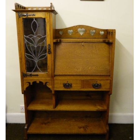 Arts & Crafts Sekretär und Bücherregal   Original 