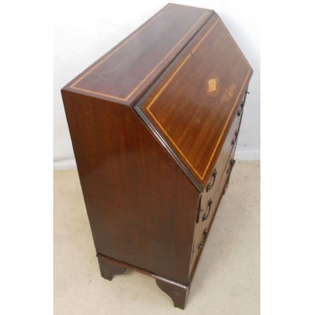 Edwardianischer Sekretär Mahagoni Intarsien 1890 