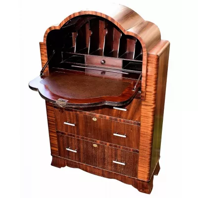Art Deco Sekretär  1930  Nussbaum Original 