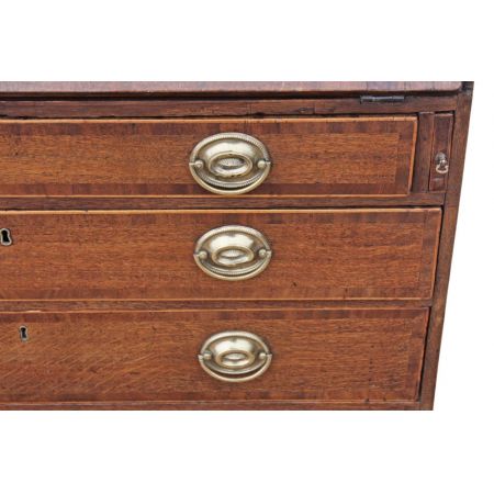 Georgianischer Sekretär aus Eichenholz Original 1840