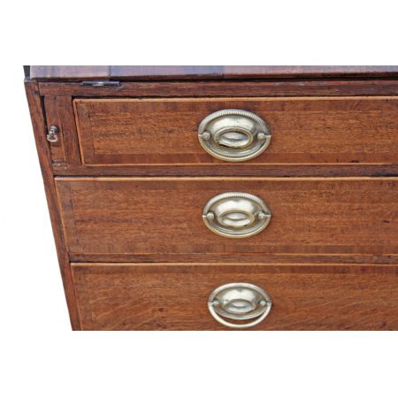 Georgianischer Sekretär aus Eichenholz Original 1840