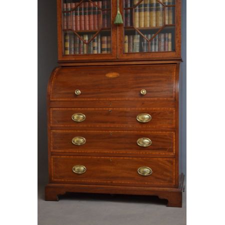 Edwardianischer Zylinder Sekretär  Mahagoni  1900