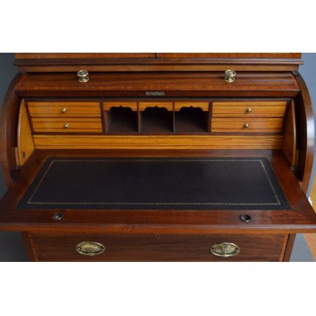 Edwardianischer Zylinder Sekretär  Mahagoni  1900