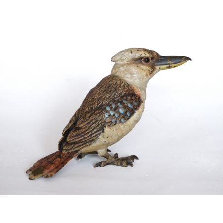 Kalt bemalte österreichische Bronzeskulptur eines Kookaburra-Vogels