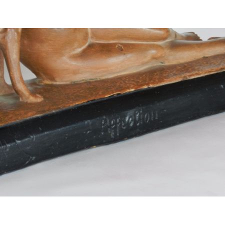 Art Deko Skulptur 'Affection' von Bacci  320 France" signiert aus den 1920er Jahren.