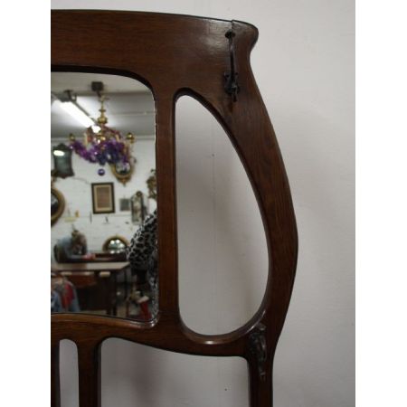 Jugendstil Eiche Gaderobenständer   "B. & E. STRUMP, Schreiner, 42-44 St. George's Road, Glasgow '