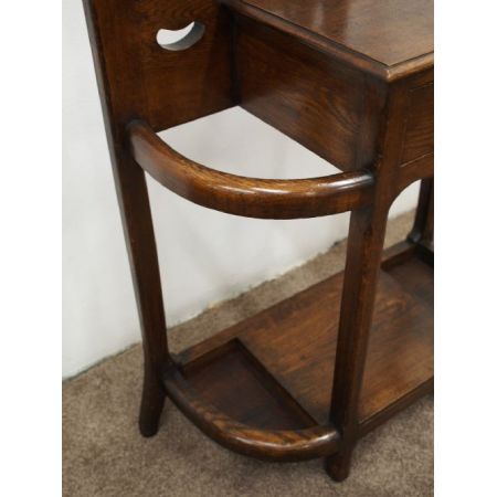 Jugendstil Eiche Gaderobenständer   "B. & E. STRUMP, Schreiner, 42-44 St. George's Road, Glasgow '