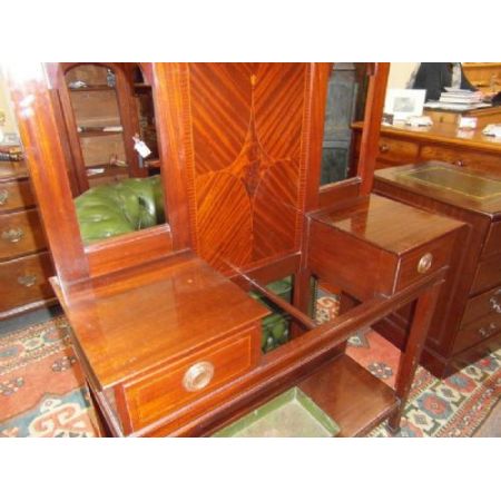 Ahorn Mahagoni Gaderobenständer   Edwardianischer Mahagoni  Garderobe   England 1890