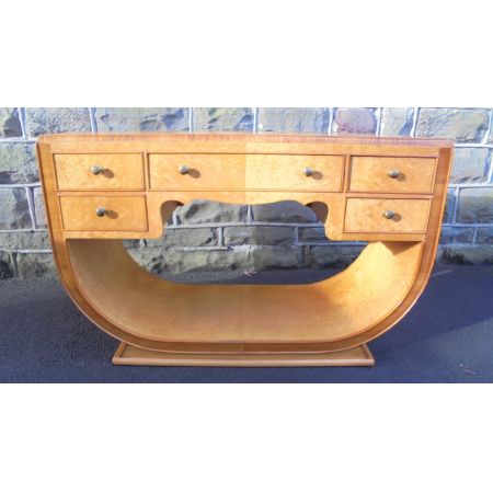 ART DECO Vogelaugen Ahorn Schreibtisch massiv KonsolenTisch aus 1930 Original 