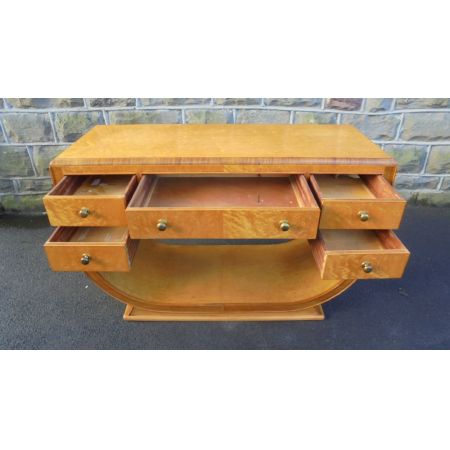 ART DECO Vogelaugen Ahorn Schreibtisch massiv KonsolenTisch aus 1930 Original 