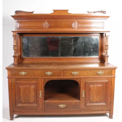 großes spätvictorianisches  Eiche massiv  Sideboard      Original   England 1860  