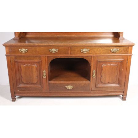 großes spätvictorianisches  Eiche massiv  Sideboard      Original   England 1860  