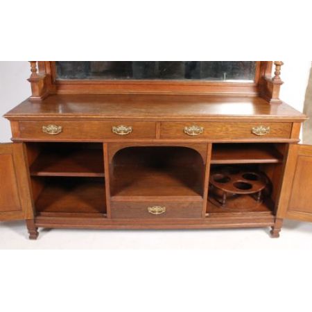 großes spätvictorianisches  Eiche massiv  Sideboard      Original   England 1860  