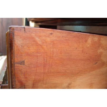 Großer edwardianischer Mahagoni Schreibtisch mit Täfelung