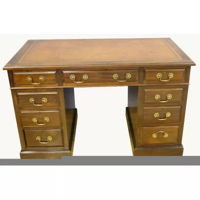 Schöner edwardianischer   1890 Mahagoni Schreibtisch