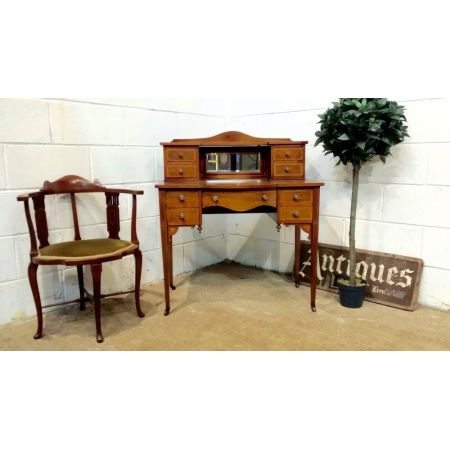 Antiker edwardianischer Mahagoni Damen Schreibtisch 1900