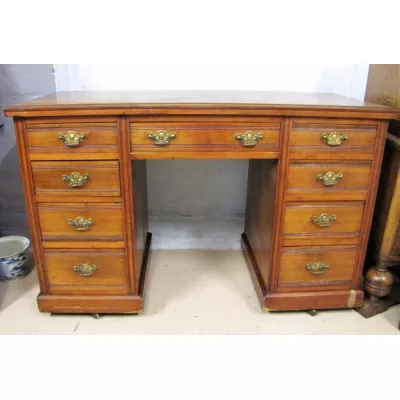 Schöner edwardianischer Mahagoni Schreibtisch Massivholz