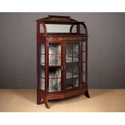 Schicke Art Nouveau Mahagoni Vitrine ca 1905 Original