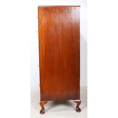 Schlanke Art Deco Nussbaum Kommode  1930 