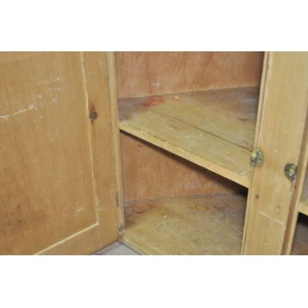 Großer antiker viktorianischer Kiefer Eckschrank Vitrine