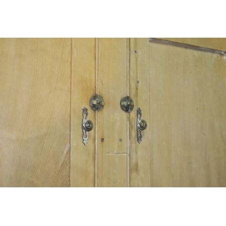 Großer antiker viktorianischer Kiefer Eckschrank Vitrine