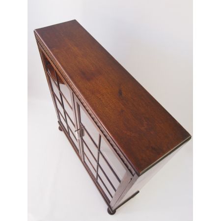 Zweitüriger Bücherschrank aus Eiche, abschließbar, Edwardian 1890