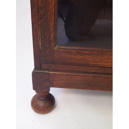 Zweitüriger Bücherschrank aus Eiche, abschließbar, Edwardian 1890