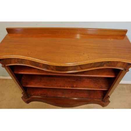 Antiker, viktorianischer Bücherschrank aus Mahagoni, offen, 1870