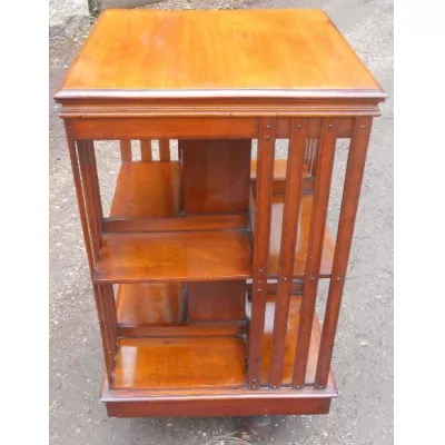 Revolving Bookcase aus Mahagoni, Edwardian 1900