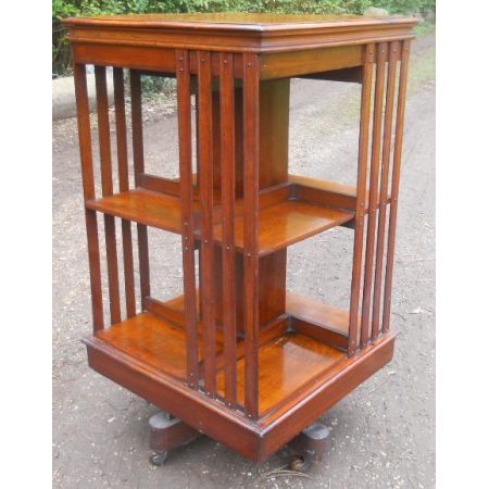 Revolving Bookcase aus Mahagoni, Edwardian 1900
