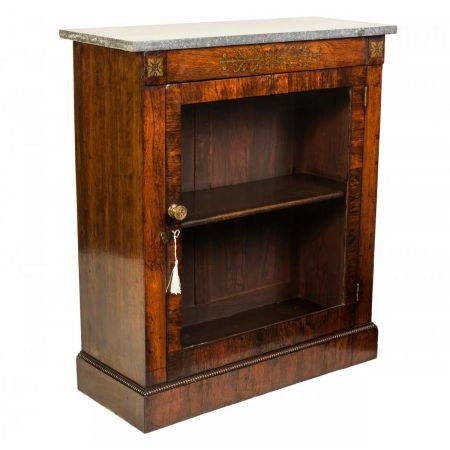 Seltenes kleines Rosenholz-Regency Bücherregal aus 1810