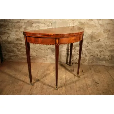 Mahagoni Demi Lune Kartentisch Edweardian 1890