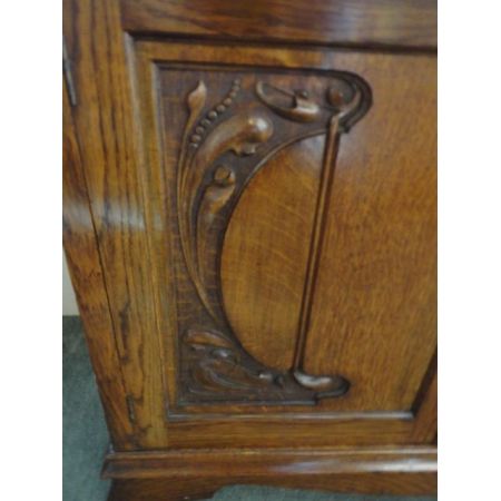 Arts & Crafts Eiche Bücherschrank   original  um 1900