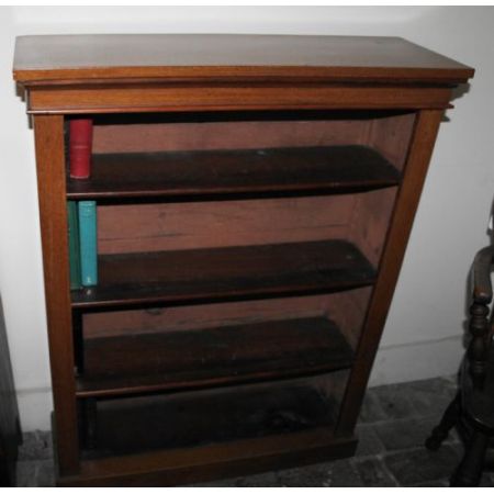 Massiver, offener viktorianischer Bücherschrank 